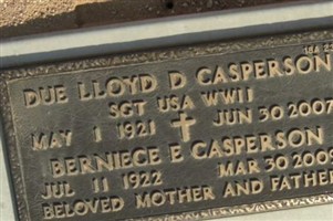 Due Lloyd D Casperson Due Lloyd D Casperson