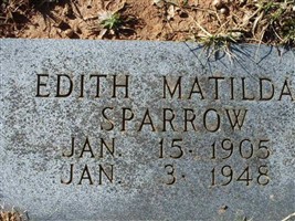 edith matilda sparrow