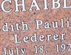 Edith Pauline Lederer Schaible