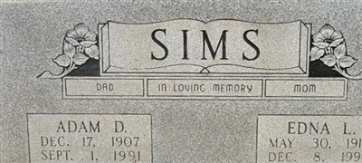 Edna Lori Bookout Sims