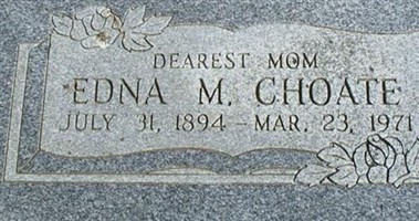 Edna M. Choate Edna M. Choate