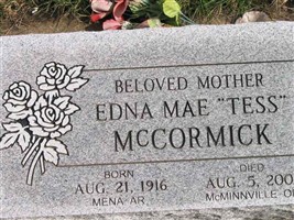 Edna Mae "Tess" Kirkland McCormick Edna Mae "Tess" Kirkland McCormick