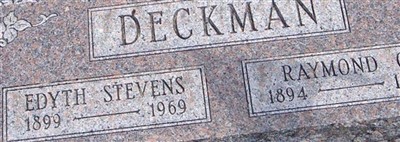 Edyth Stevens Deckman Edyth Stevens Deckman