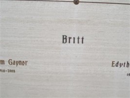 Edyth Thaggard Britt Edyth Thaggard Britt