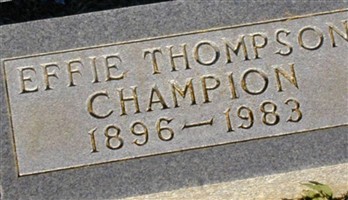 Effie Etta Thompson Champion Effie Etta Thompson Champion