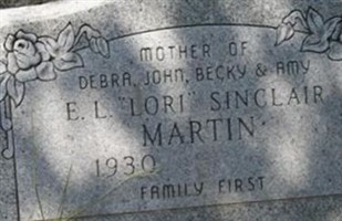 E. L. "Lori" Sinclair Martin E. L. "Lori" Sinclair Martin