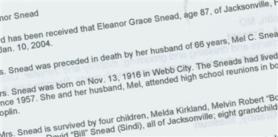 Eleanor Grace Snead
