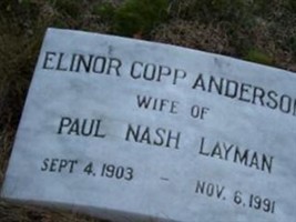Elinor Copp Anderson Layman Elinor Copp Anderson Layman