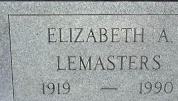 Elizabeth A Lemasters Elizabeth A Lemasters