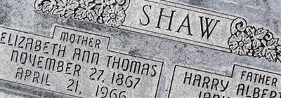 Elizabeth Ann Thomas Shaw