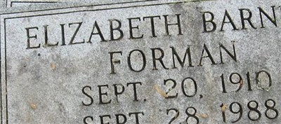 Elizabeth Barnes Forman Elizabeth Barnes Forman