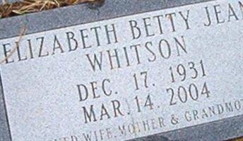 Elizabeth Betty Jean Watson Whitson