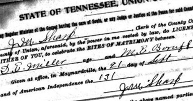 Mary Elizabeth Butcher Hansard Boruff Miller