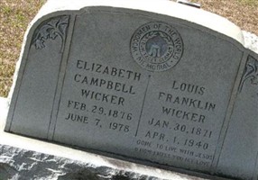 Elizabeth Campbell Wicker Elizabeth Campbell Wicker
