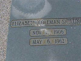 Elizabeth Coleman Snelling Elizabeth Coleman Snelling