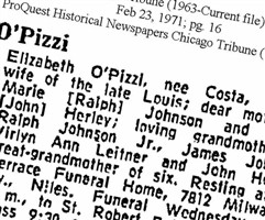 Elizabeth "Lizzie" Costa O'Pizzi Elizabeth "Lizzie" Costa O'Pizzi