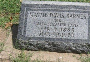 Mary Elizabeth "Mayme" Davis Barnes