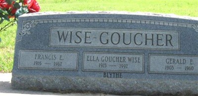 Ella "Blythe" Goucher Wise Ella "Blythe" Goucher Wise