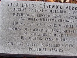 Ella Louise Chadwick Murrell Ella Louise Chadwick Murrell