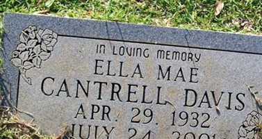 Ella Mae Cantrell Davis Ella Mae Cantrell Davis