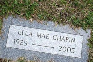 Ella Mae Chapin Ella Mae Chapin