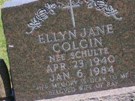 Ellyn Jane Schulte Colgin Ellyn Jane Schulte Colgin