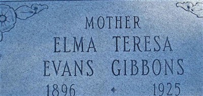 Elma Teresa Evans Gibbons Elma Teresa Evans Gibbons