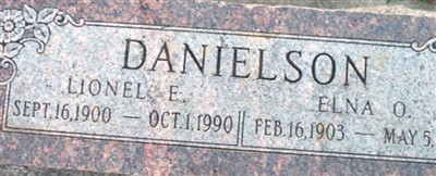 Elna Elizabeth Olson Danielson Elna Elizabeth Olson Danielson