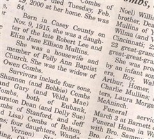 Elsie A Mullins Combs Elsie A Mullins Combs