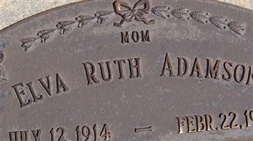 Elva Ruth Magee Adamson Elva Ruth Magee Adamson