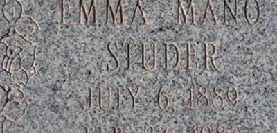 Emma B. ""Mano"" Studer Emma B. ""Mano"" Studer