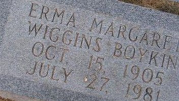 Erma Margaret Wiggins Boykin Erma Margaret Wiggins Boykin