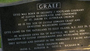 Erna Ida Zimmermann Graef Erna Ida Zimmermann Graef