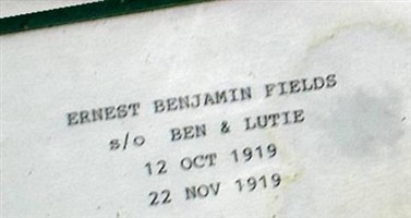 Ernest Benjamin Fields Ernest Benjamin Fields