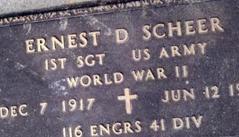 Ernest D Scheer Ernest D Scheer