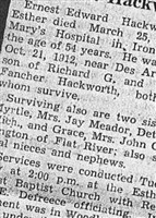Ernest Edward Hackworth Ernest Edward Hackworth
