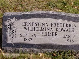 Ernestina Frederica Wihelmina Kowalk Reimer Ernestina Frederica Wihelmina Kowalk Reimer
