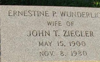 Ernestine P Wunderlich Ziegler