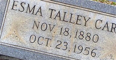 Esma Garland Talley Carr Esma Garland Talley Carr