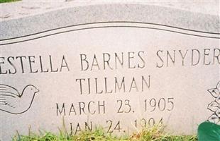 Minah Estella 'Stella' Barnes Snyder Tillman