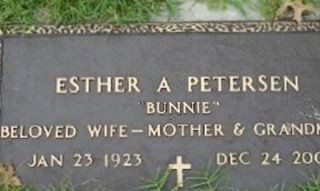 Esther A "Bunnie" Petersen