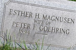 Esther H Magnusen Goehring Esther H Magnusen Goehring