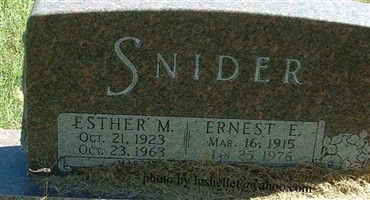 Esther M. Snider Esther M. Snider