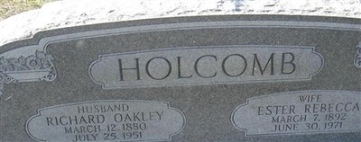 Esther Rebecca Dozier Holcomb