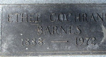 Ethel Cochrane Barnes Ethel Cochrane Barnes