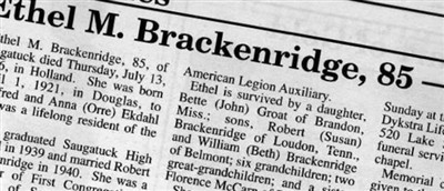 Ethel M Ekdahl Brackenridge