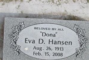 Eva D. "Dona" Hansen Eva D. "Dona" Hansen