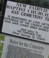 New Fairview Baptist Church Cemetery