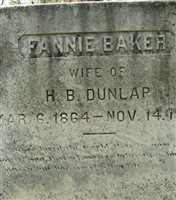 Fannie Baker Dunlap Fannie Baker Dunlap