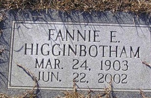 Fannie E Higginbotham